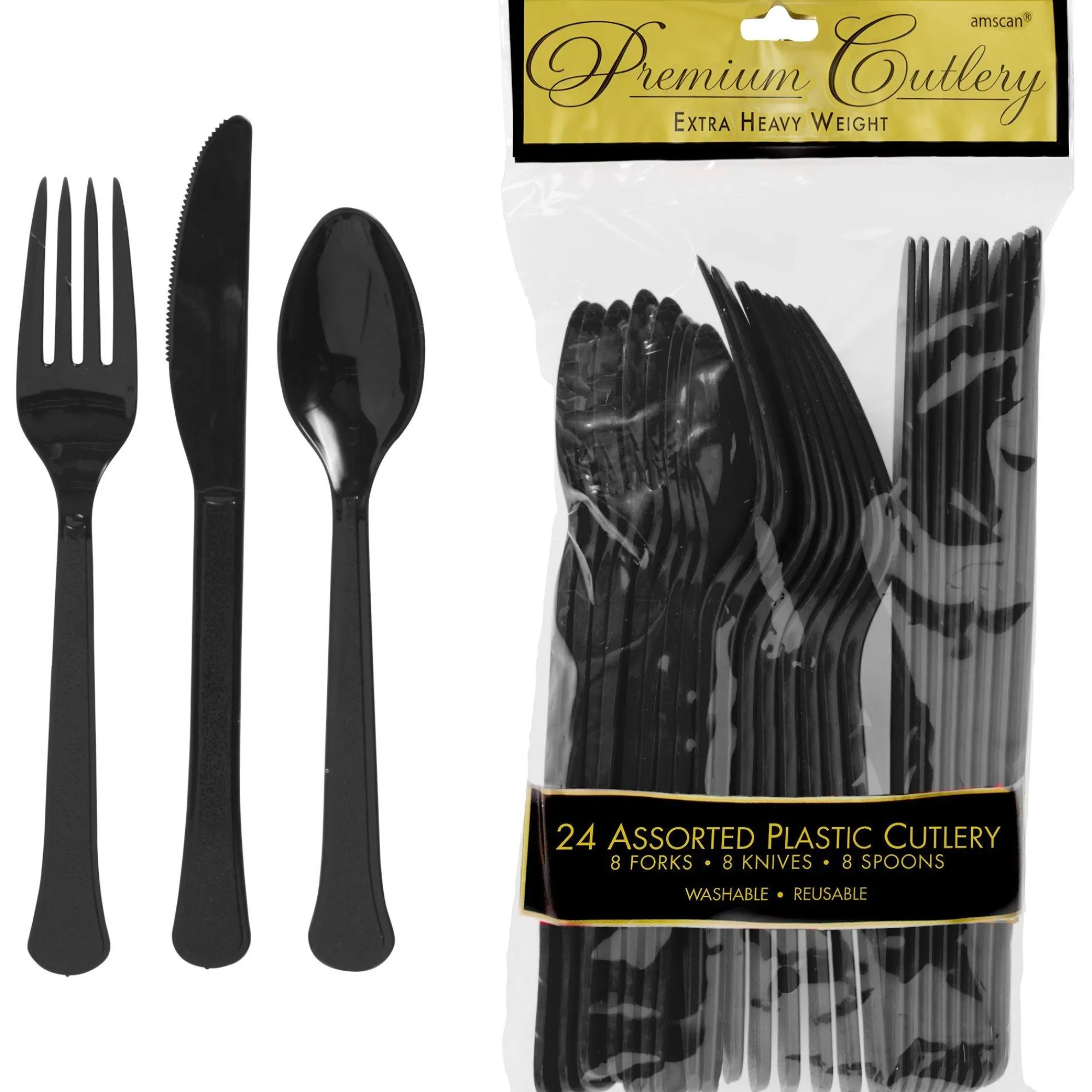 Party City The Nightmare Before Christmas|Premium Plastic Cutlery Set 24Ct