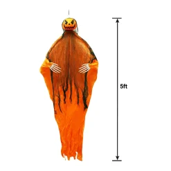 Party City Hanging Decorations|Pumpkin Reaper Fabric & Plastic Hanging Decoration, 5Ft