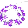 Party City Spiders & Webbing|Purple Spider Halloween Led Plastic String Lights, 20 Bulbs, 6.3Ft