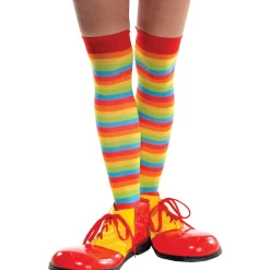 Party City Tights-Rainbow Striped Knee High Socks