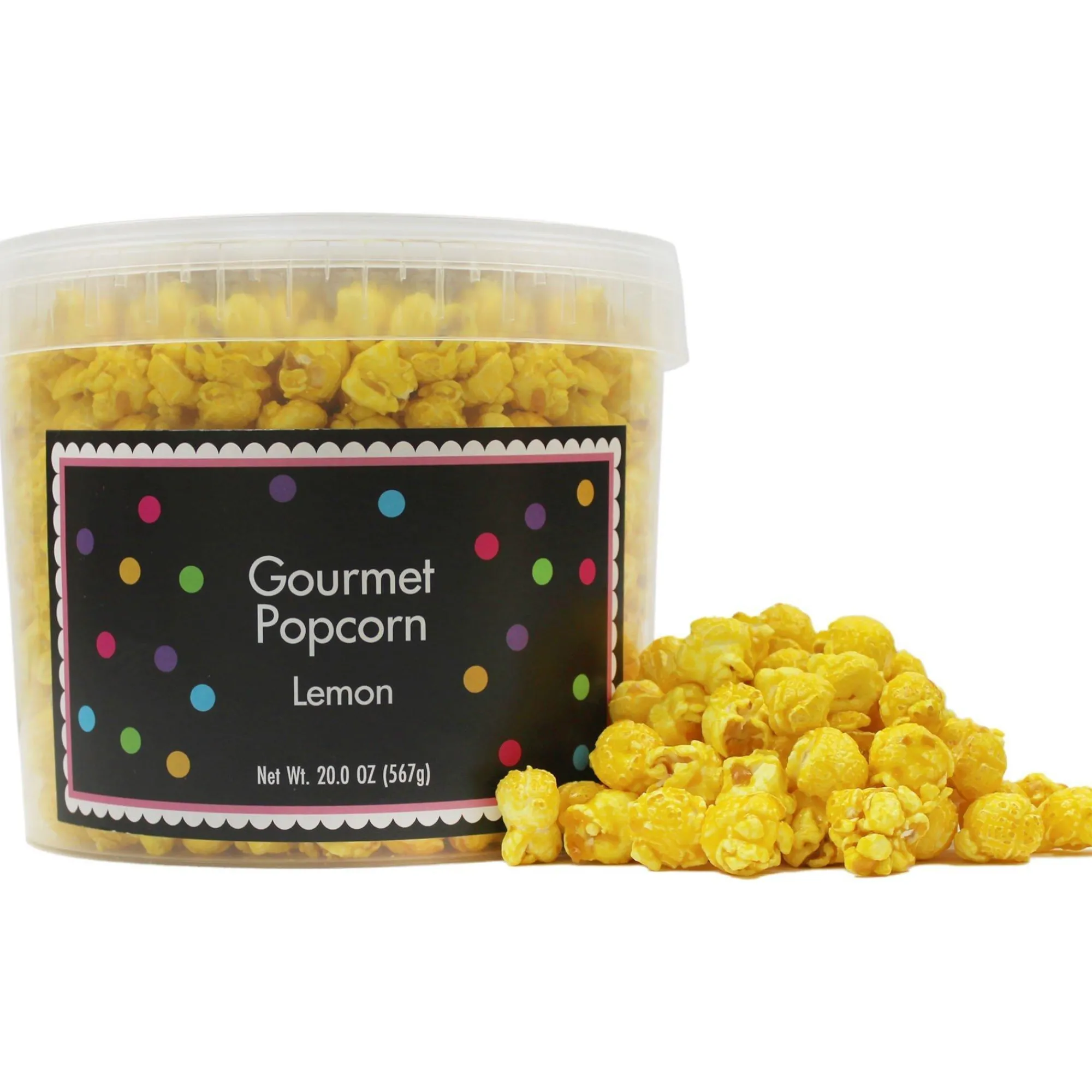 Party City Candy Buffet By Color-Red & Yellow Team Colors Gourmet Popcorn, 40Oz - Lemon & Watermelon