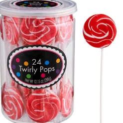 Party City Candy Buffet By Color-Red & Yellow Team Colors Swirly Lollipops, 48Ct - Cherry & Lemon