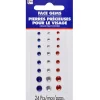 Party City Jewelry-Red, White, & Blue Face Gems, 24Pc
