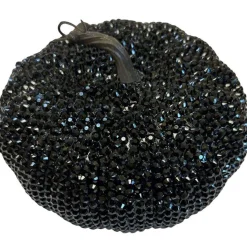 Party City Home Décor|Rhinestone Black Plastic Pumpkin, 7.3In X 5.2In