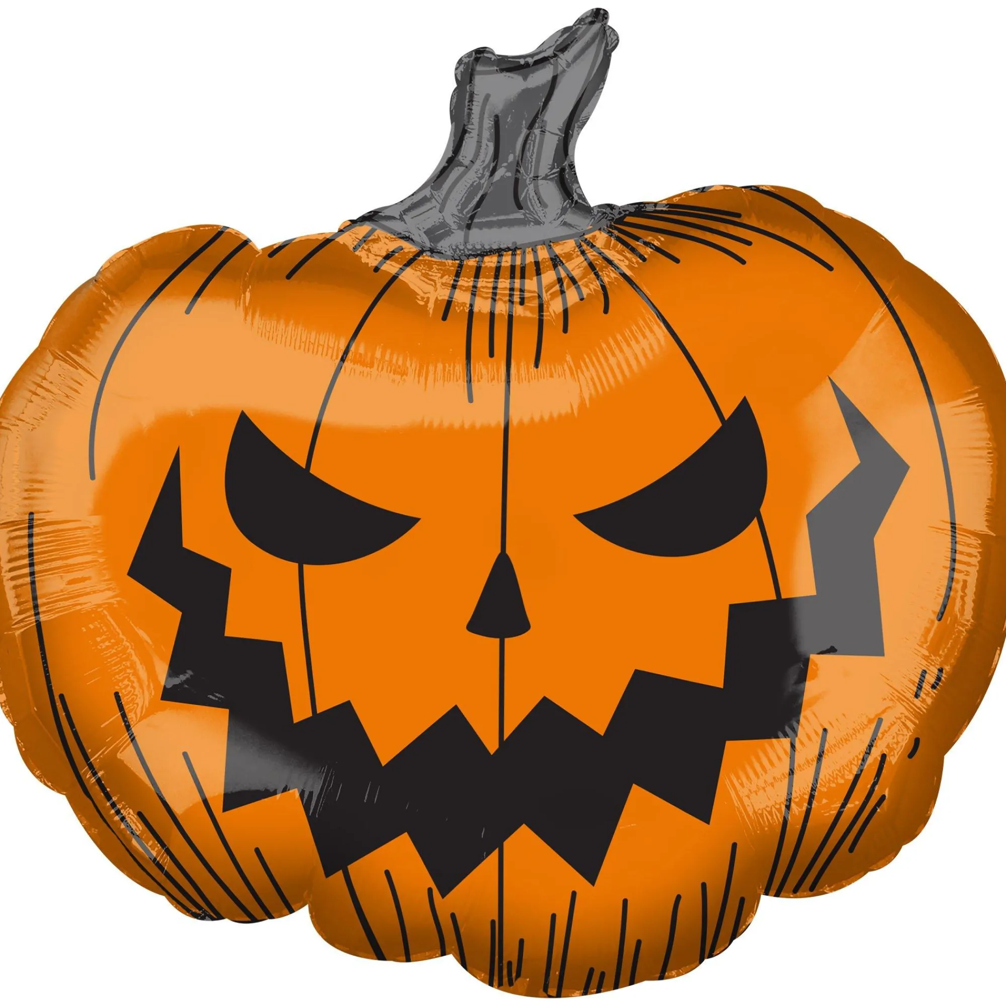 Party City Balloons|Scary Halloween Jack-O'-Lantern Foil Balloon, 29In X 27In