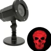 Party City Strobe Lights & Black Lights|Shimmering Red Skull Motion Projector, 5.25In X 7.5In