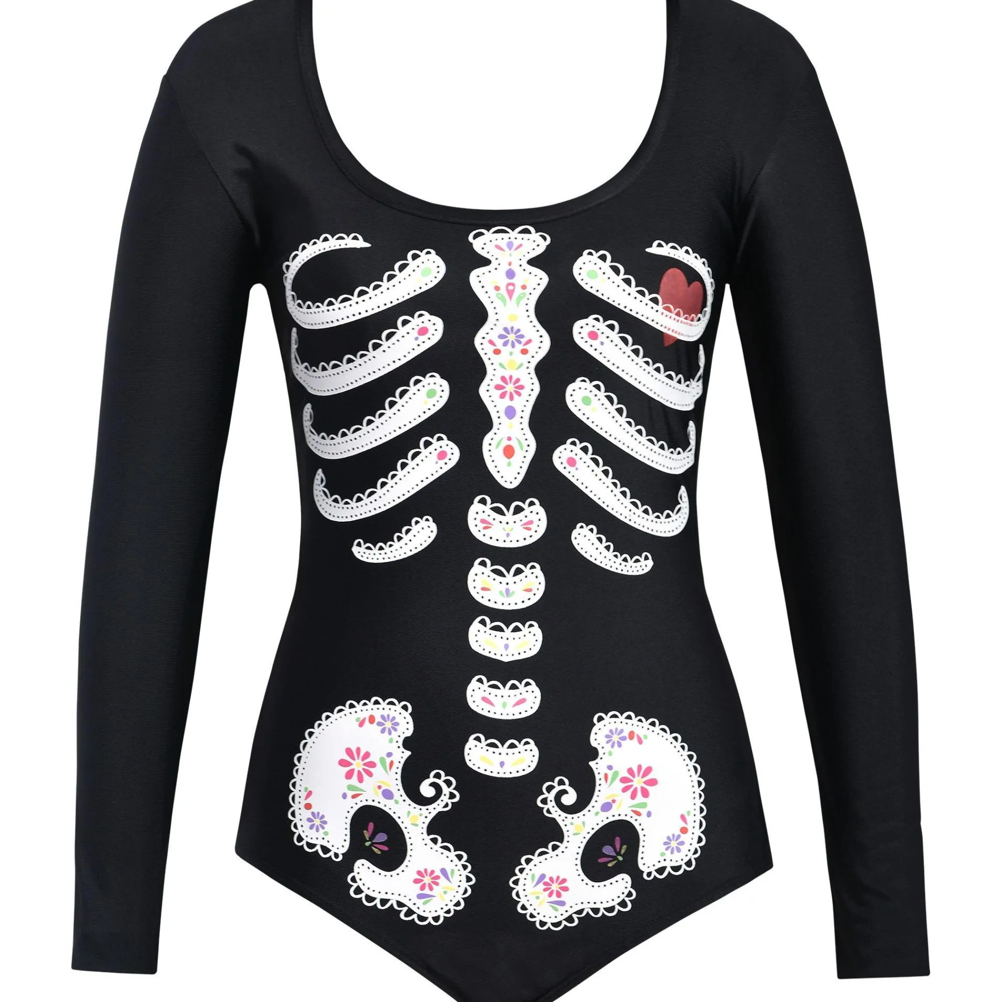 Party City Scary-Skeleton Bodysuit - Day Of The Dead