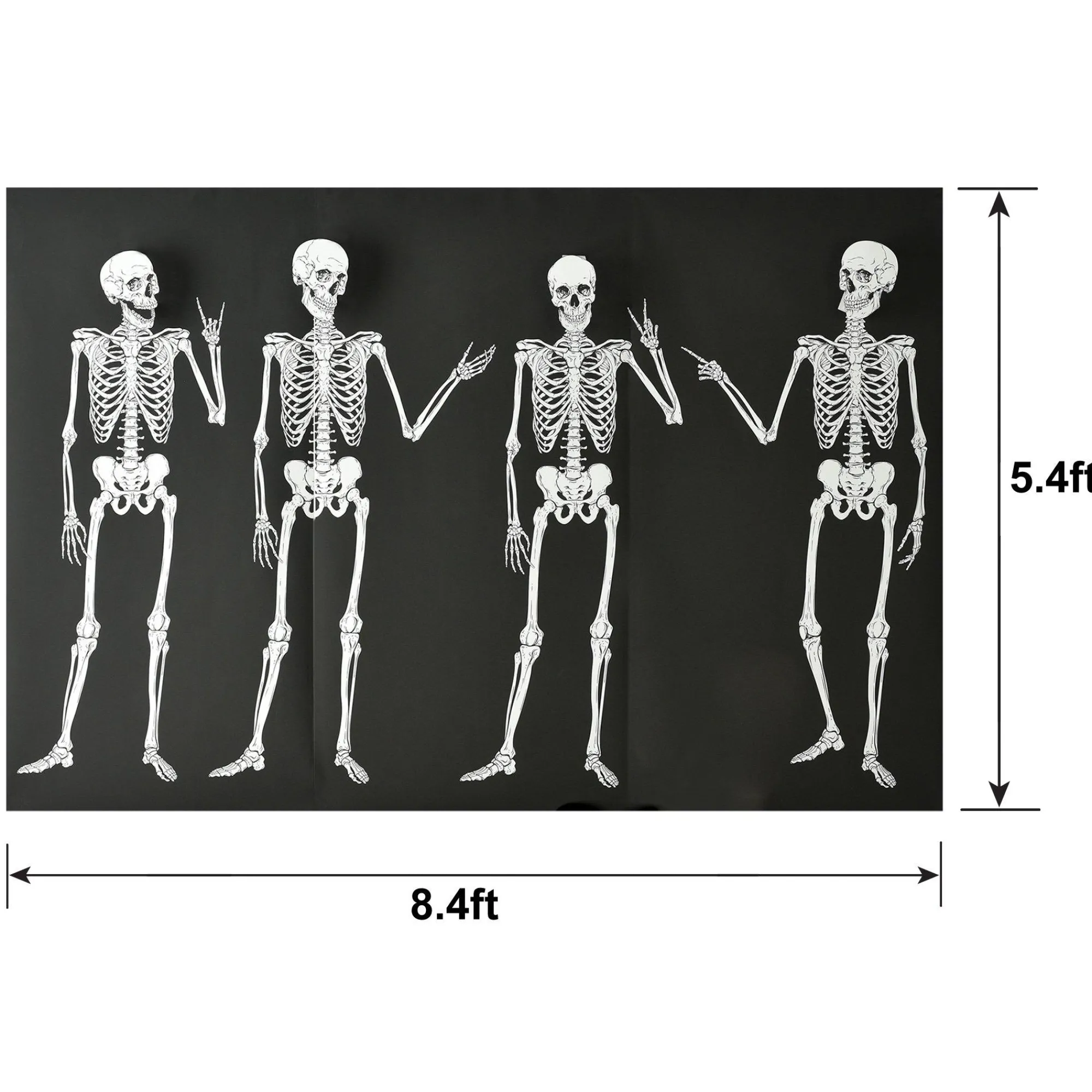 Party City Decorations|Skeleton Plastic Scene Setter Kit, 7Pc