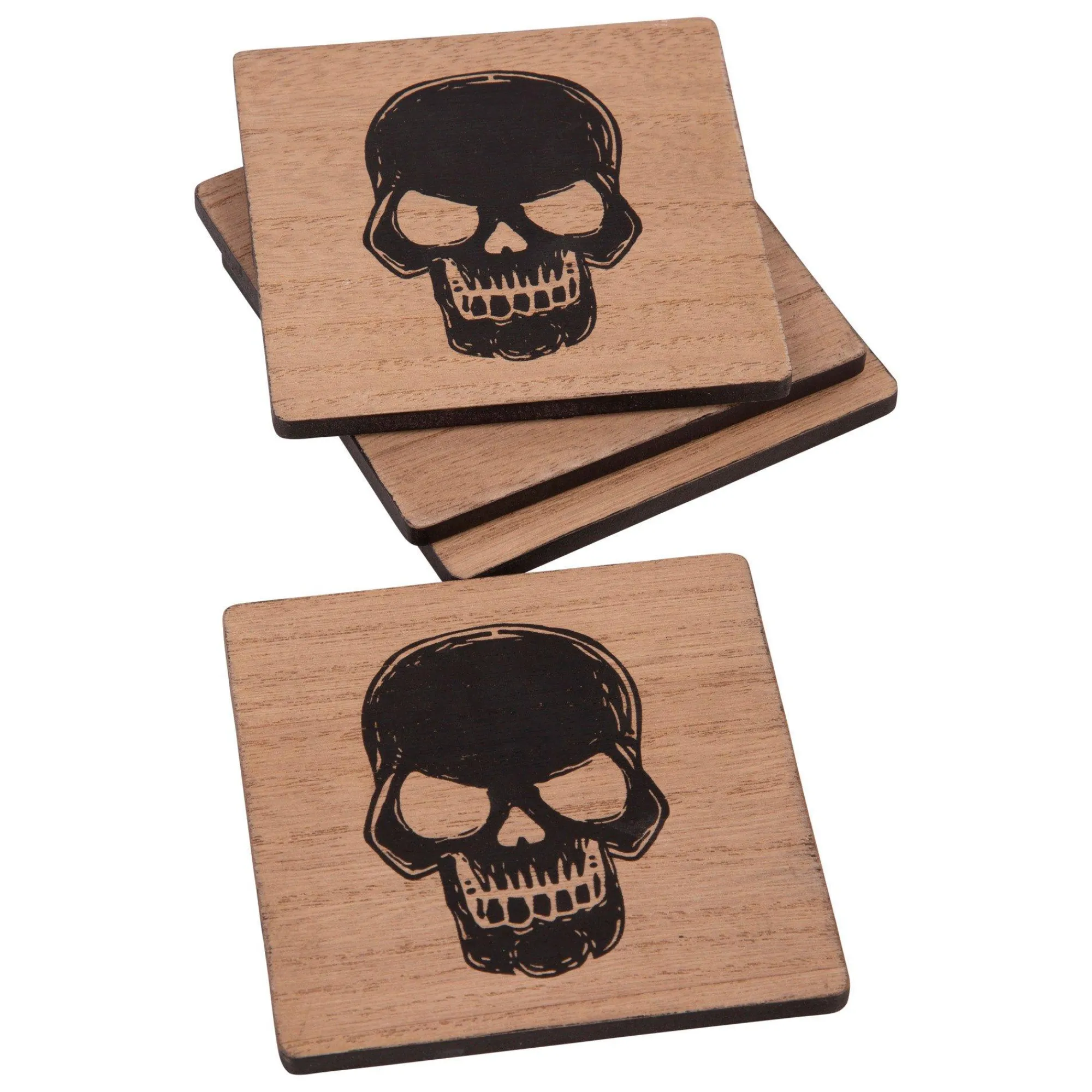 Party City Table Décor & Centerpieces|Skull Fiberboard Coasters, 4In, 4Ct