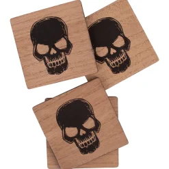 Party City Table Décor & Centerpieces|Skull Fiberboard Coasters, 4In, 4Ct