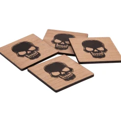 Party City Table Décor & Centerpieces|Skull Fiberboard Coasters, 4In, 4Ct