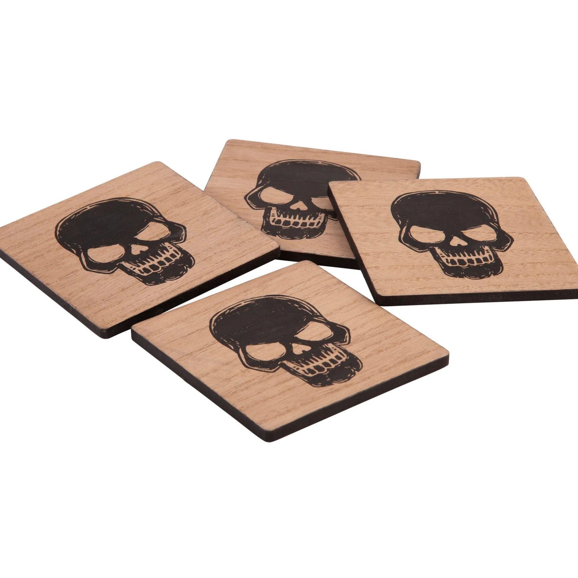 Party City Table Décor & Centerpieces|Skull Fiberboard Coasters, 4In, 4Ct