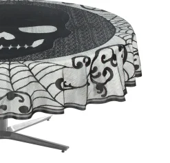 Party City Boneyard Glam|Skull Lace Round Tablecloth