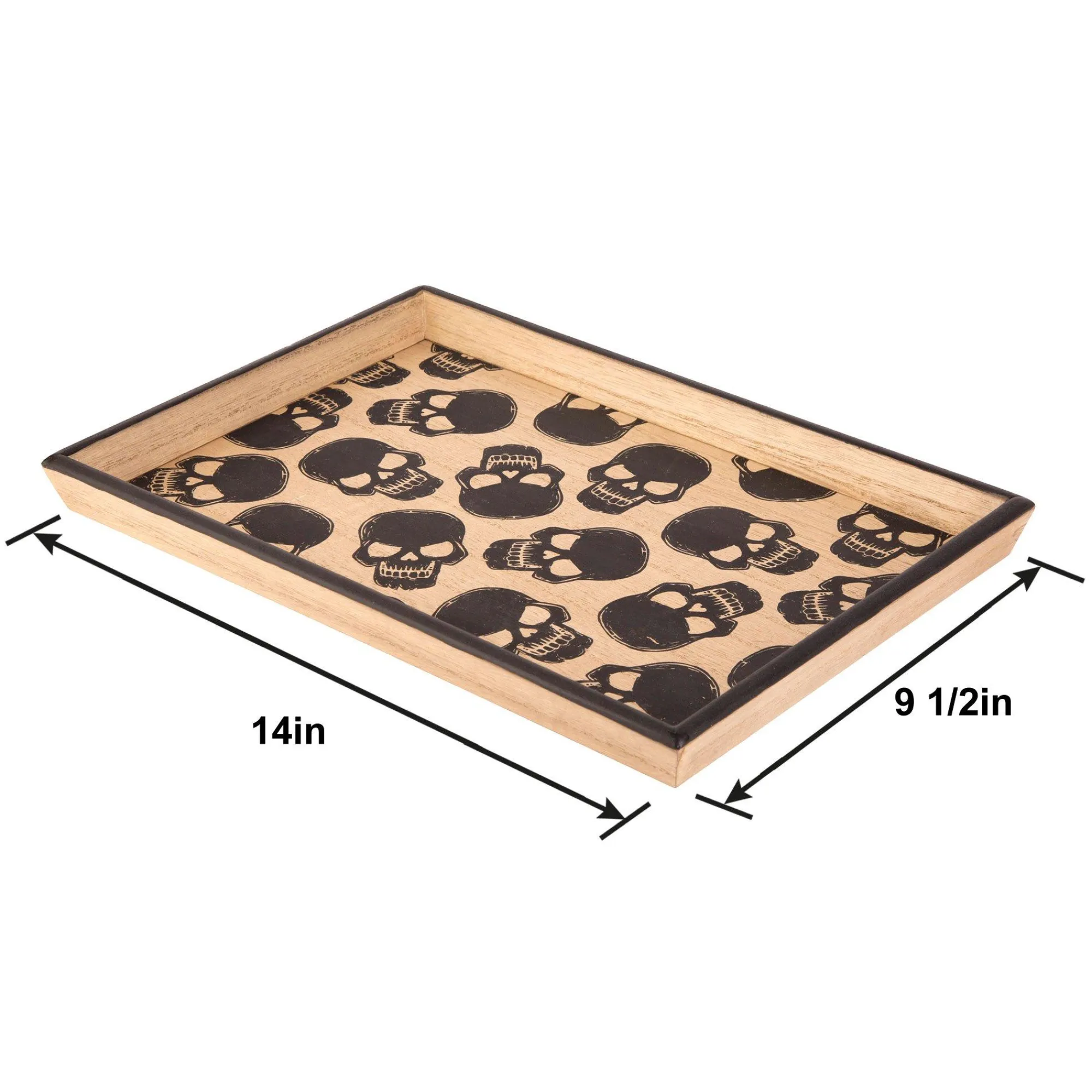 Party City Home Décor|Skull Rectangular Fiberboard Serving Tray, 14In X 9.5In
