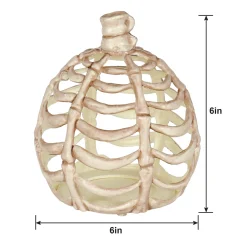 Party City Boneyard Glam|Small Bone Plastic Pumpkin, 6In