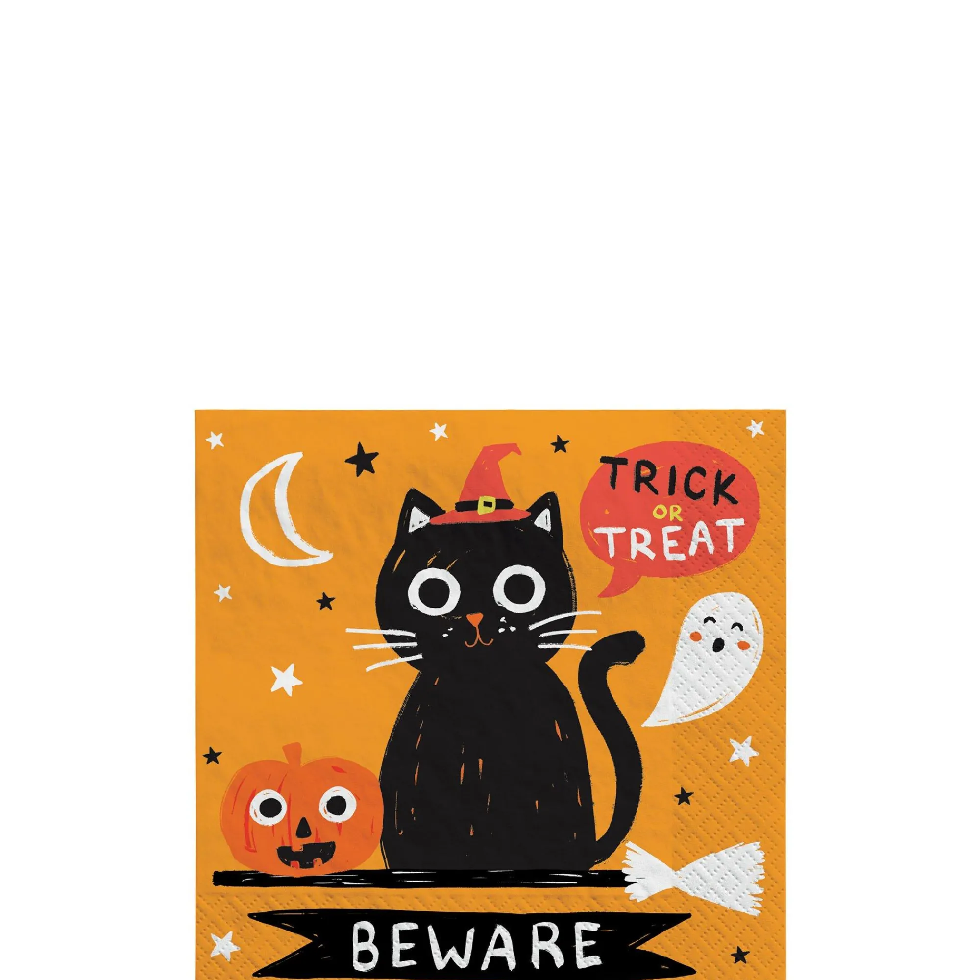 Party City Spooky Friends|Spooky Friends Halloween Paper Beverage Napkins, 5In, 100Ct