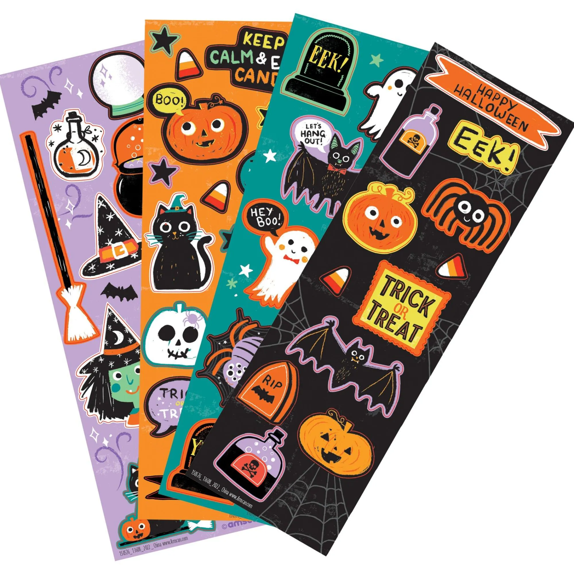Party City Favors & Favor Bags|Spooky Friends Halloween Stickers, 4 Sheets
