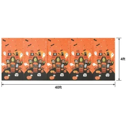 Party City Window & Wall Décor|Spooky Friends Plastic Scene Setter Room Roll, 40Ft