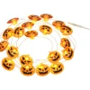 Party City Strobe Lights & Black Lights|Spooky Jack-O'-Lantern Halloween Led Plastic String Lights, 20 Bulbs, 6.3Ft