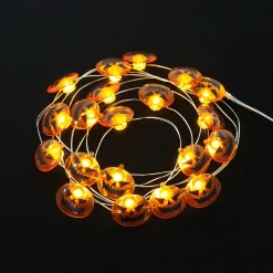 Party City Strobe Lights & Black Lights|Spooky Jack-O'-Lantern Halloween Led Plastic String Lights, 20 Bulbs, 6.3Ft
