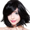 Party City Wigs-Stylish Short Black Wig
