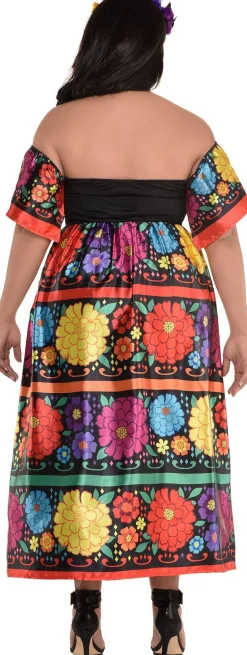 Women Party City Scary|Sugar Skull Beauty Plus Size Costume For Adults - Day Of The Dead