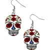 Party City Jewelry-Sugar Skull Earrings - Day Of The Dead