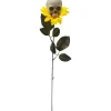 Party City Table Décor & Centerpieces|Sunflower With Skull Plastic & Fabric Prop, 3.5In X 16.9In