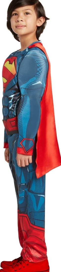Boy Party City Superhero|Superman Muscle Costume For Kids - Justice League