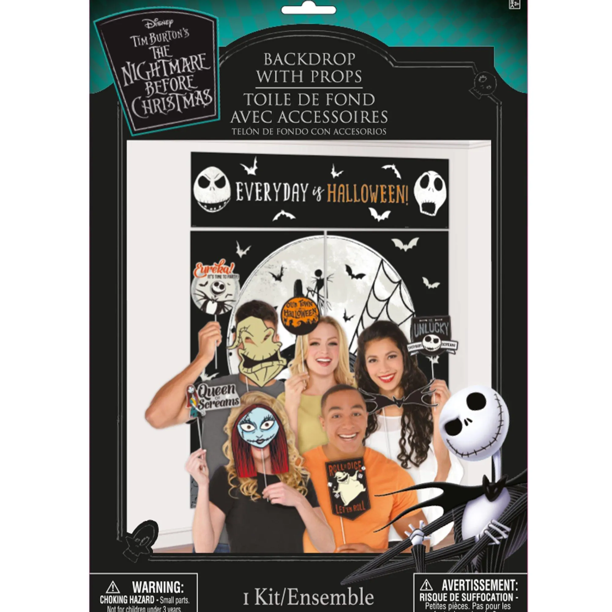 Party City Decorations|The Nightmare Before Christmas Scene Setter With Photo Booth Props