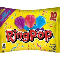 Topps Candy Bulk Candy-Topps Ring Pop New Flavor Mix Bag, 10Pc - Blue Raspberry, Watermelon, Berry Blast, & Strawberry