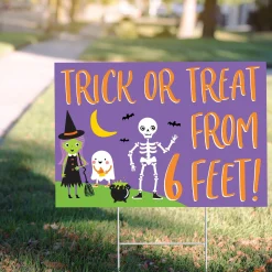 Party City Yard Stakes & Signs|Trick-Or-Treat From 6 Feet Yard Sign