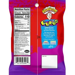 Warheads Bulk Candy- Cubes, 4Oz - Orange, Watermelon, Blue Raspberry, Black Cherry, Strawberry & Green Apple