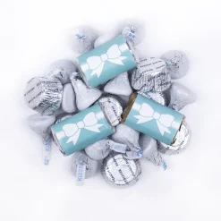 Hershey's Candy Buffet By Color-Wedding Tiffany Bow Miniatures, Kisses And Jc Peanut Butter Cups 180Pc