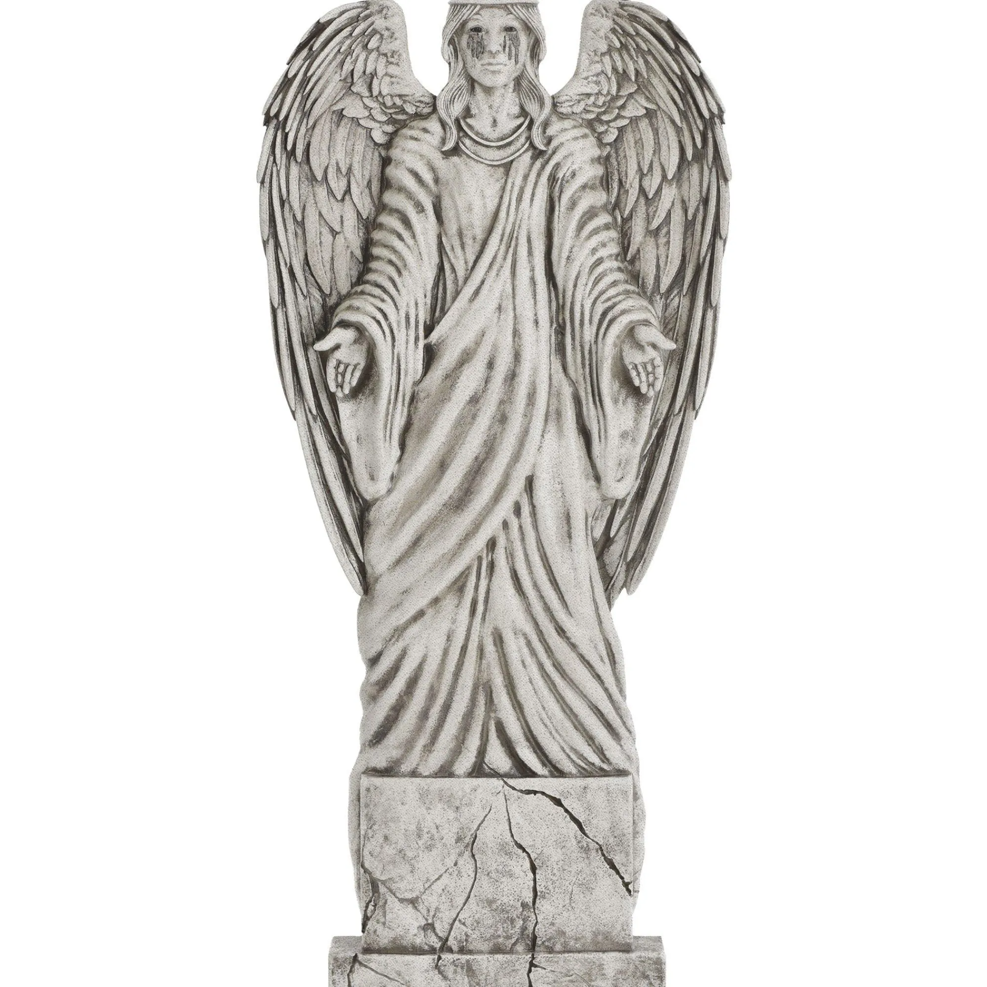 Party City Tombstones & Fencing|Weeping Angel Monument Foam Tombstone, 26In X 57.5In