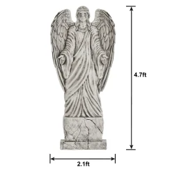 Party City Tombstones & Fencing|Weeping Angel Monument Foam Tombstone, 26In X 57.5In