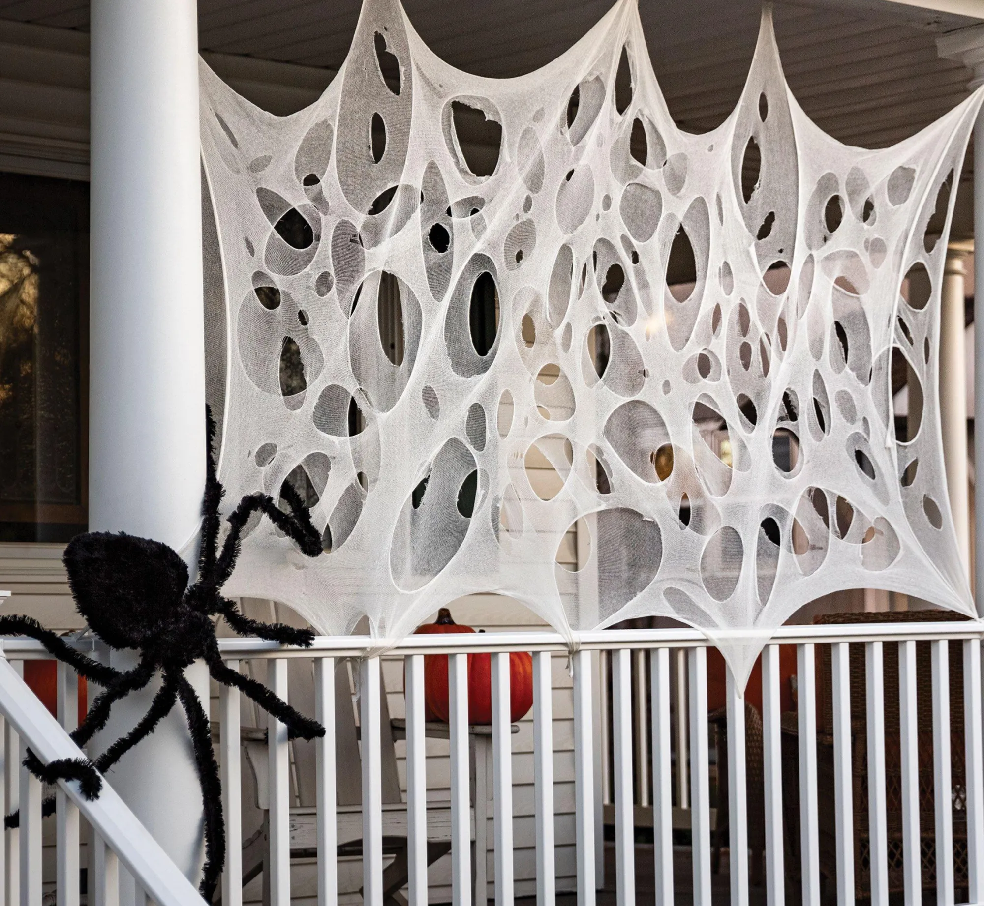 Party City Spiders & Webbing|White Fabric Webbing, 3.25Ft X 9.8Ft