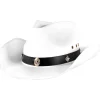 Party City Hats-White Satin Cowboy Hat