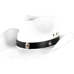 Party City Hats-White Satin Cowboy Hat