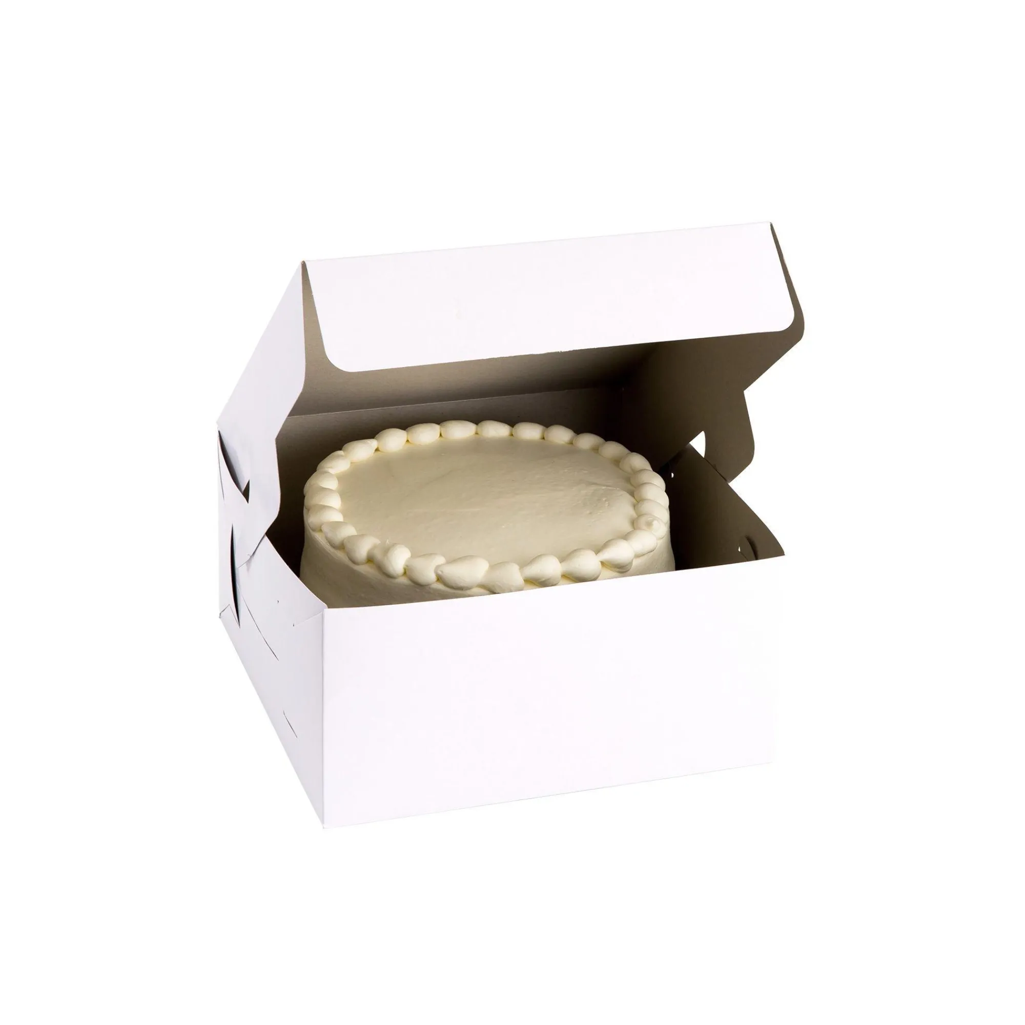 Party City Boxes, Carriers & Treat Bags-White Square Cake Box, 10In