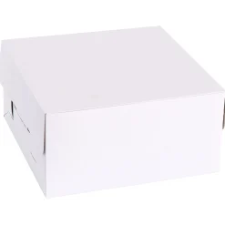 Party City Boxes, Carriers & Treat Bags-White Square Cake Box, 10In