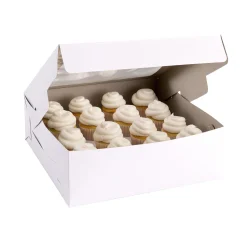 Party City Boxes, Carriers & Treat Bags-White Square Window Cake Box, 14In