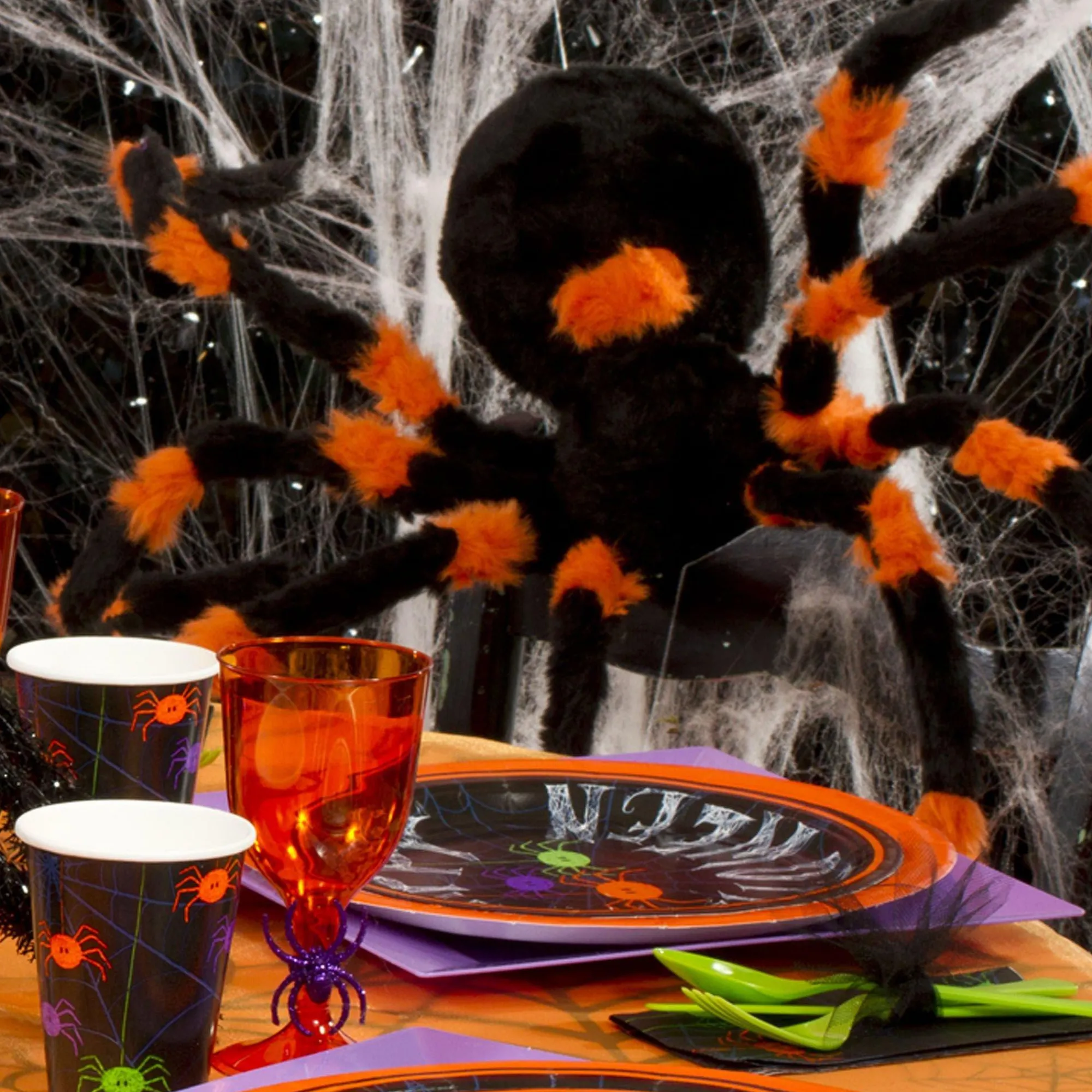 Party City Spiders & Webbing|White Stretch Spider Web, 200 Sq Ft