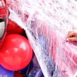 Party City Spiders & Webbing|White Stretch Spider Web, 200 Sq Ft