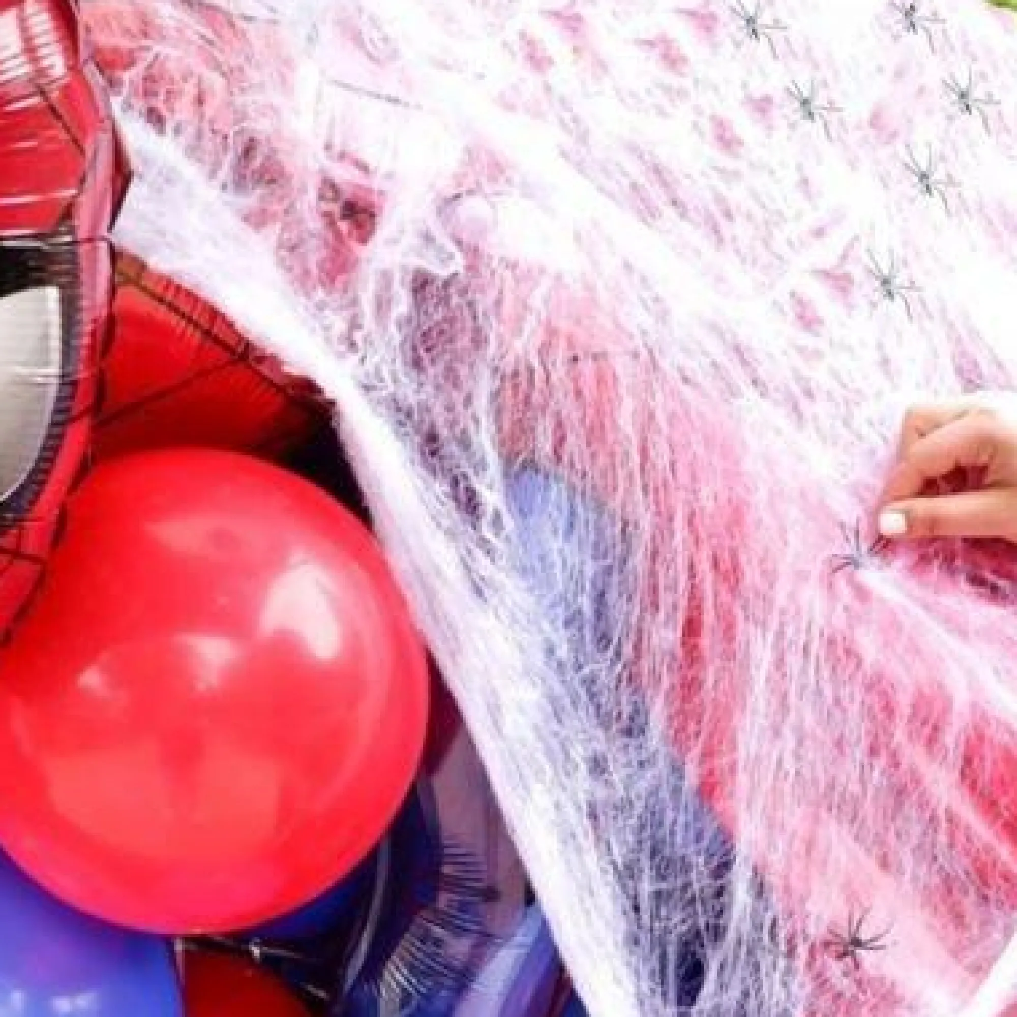 Party City Spiders & Webbing|White Stretch Spider Web, 200 Sq Ft