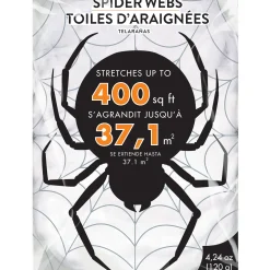 Party City Spiders & Webbing|White Stretch Spider Web, 400 Sq Ft