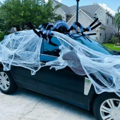 Party City Spiders & Webbing|White Stretch Spider Web, 400 Sq Ft