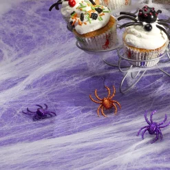 Party City Spiders & Webbing|White Stretch Spider Web, 400 Sq Ft