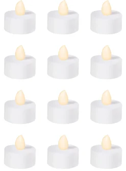 Party City Table Décor & Centerpieces|White Tealight Flameless Led Candles 12Ct