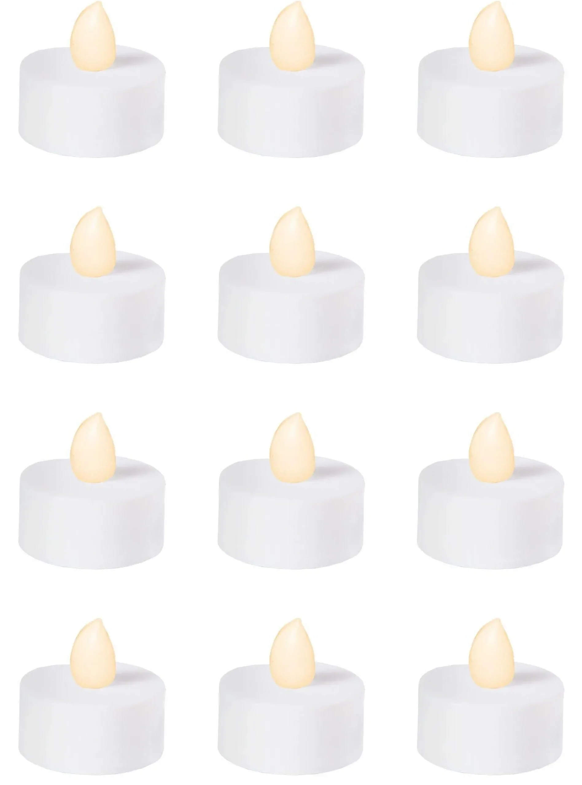 Party City Table Décor & Centerpieces|White Tealight Flameless Led Candles 12Ct